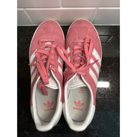 Adidas Gazelle 85 Women's‎ Running Sneakers Shoes Activewear Pink White Size 4 - Picture 7 of 10